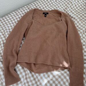 Aqua cashmere blouse